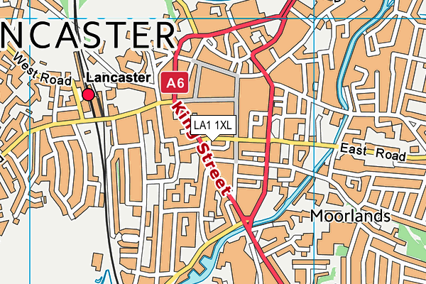 LA1 1XL map - OS VectorMap District (Ordnance Survey)