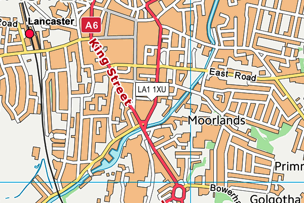 LA1 1XU map - OS VectorMap District (Ordnance Survey)