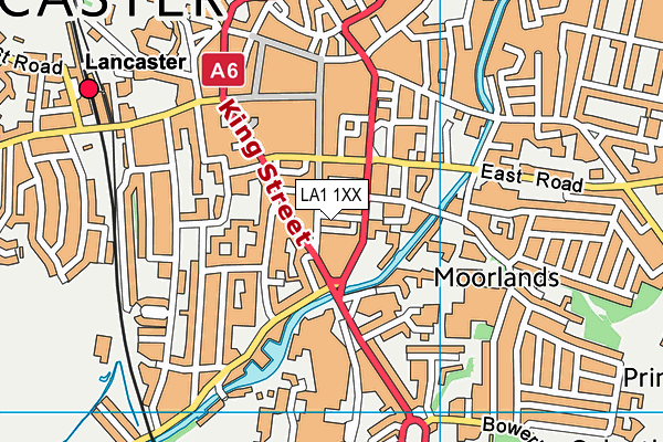 LA1 1XX map - OS VectorMap District (Ordnance Survey)