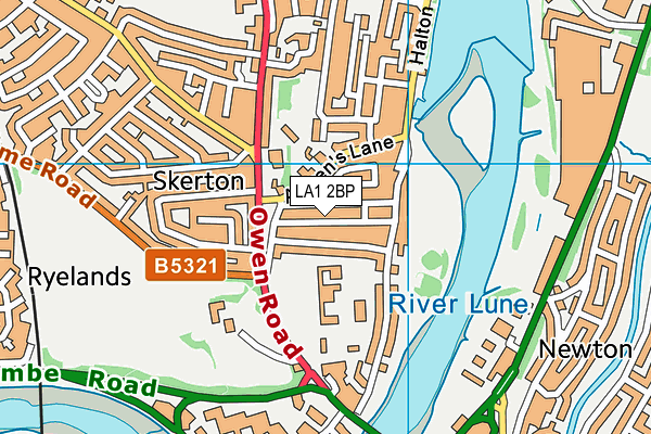 LA1 2BP map - OS VectorMap District (Ordnance Survey)