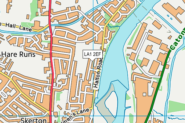 LA1 2EF map - OS VectorMap District (Ordnance Survey)