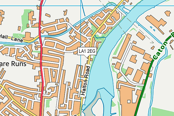 LA1 2EG map - OS VectorMap District (Ordnance Survey)