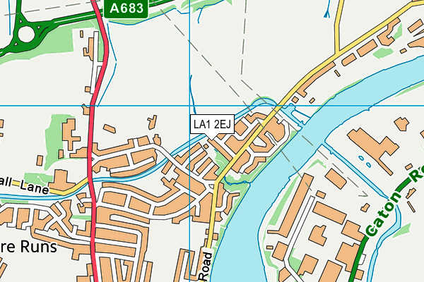 LA1 2EJ map - OS VectorMap District (Ordnance Survey)