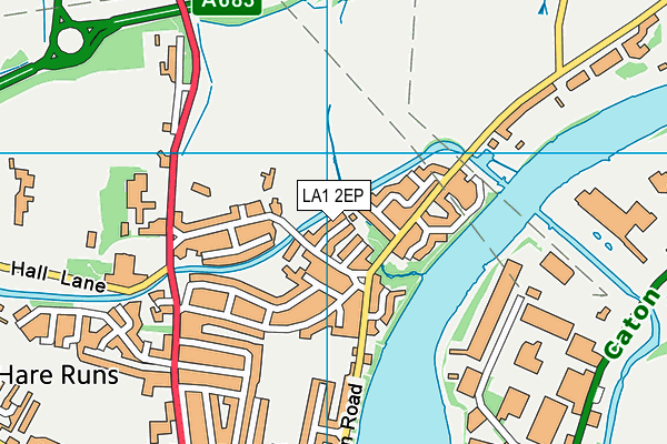 LA1 2EP map - OS VectorMap District (Ordnance Survey)