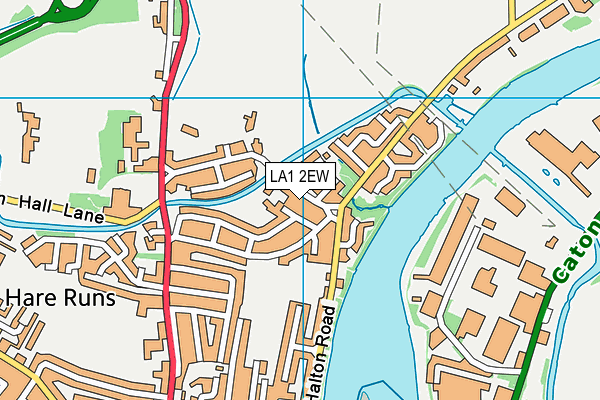 LA1 2EW map - OS VectorMap District (Ordnance Survey)