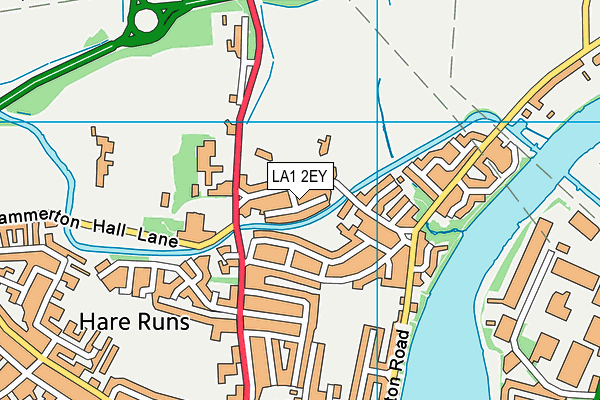 LA1 2EY map - OS VectorMap District (Ordnance Survey)