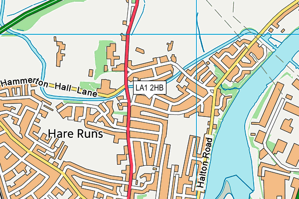 LA1 2HB map - OS VectorMap District (Ordnance Survey)