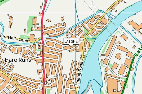 LA1 2HE map - OS VectorMap District (Ordnance Survey)