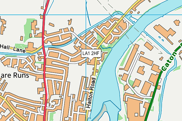 LA1 2HF map - OS VectorMap District (Ordnance Survey)