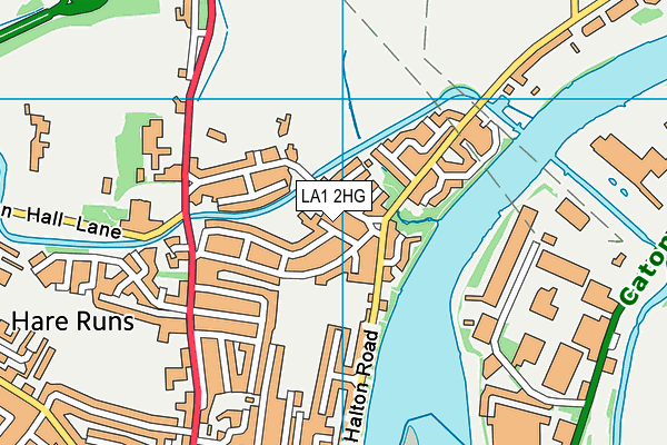 LA1 2HG map - OS VectorMap District (Ordnance Survey)