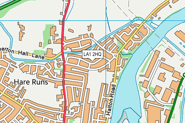 LA1 2HQ map - OS VectorMap District (Ordnance Survey)