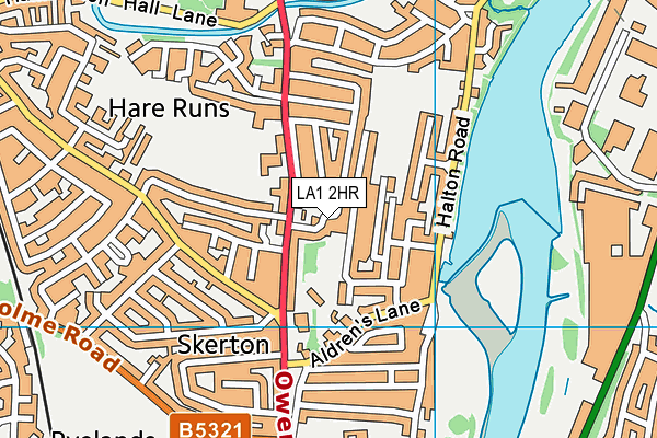 LA1 2HR map - OS VectorMap District (Ordnance Survey)