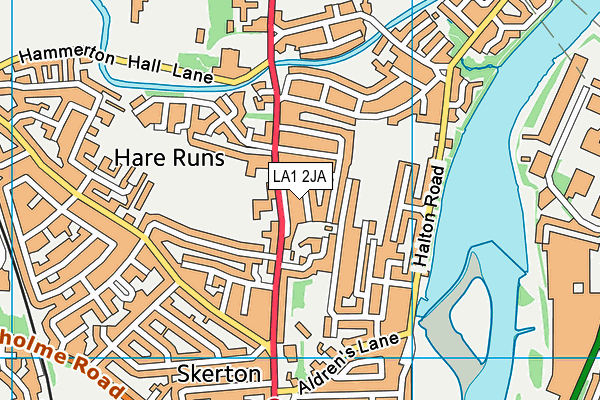 LA1 2JA map - OS VectorMap District (Ordnance Survey)