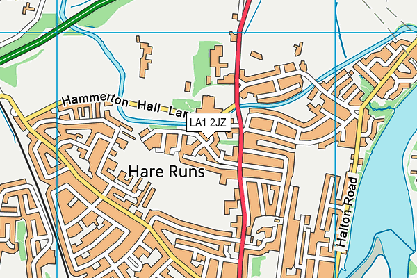 LA1 2JZ map - OS VectorMap District (Ordnance Survey)