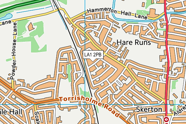 LA1 2PB map - OS VectorMap District (Ordnance Survey)