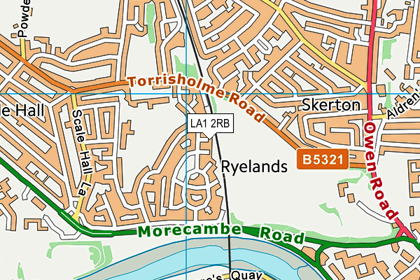 LA1 2RB map - OS VectorMap District (Ordnance Survey)