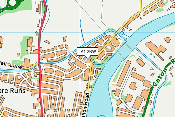 LA1 2RW map - OS VectorMap District (Ordnance Survey)