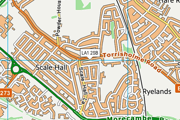 LA1 2SB map - OS VectorMap District (Ordnance Survey)