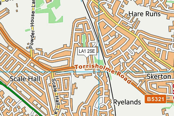LA1 2SE map - OS VectorMap District (Ordnance Survey)
