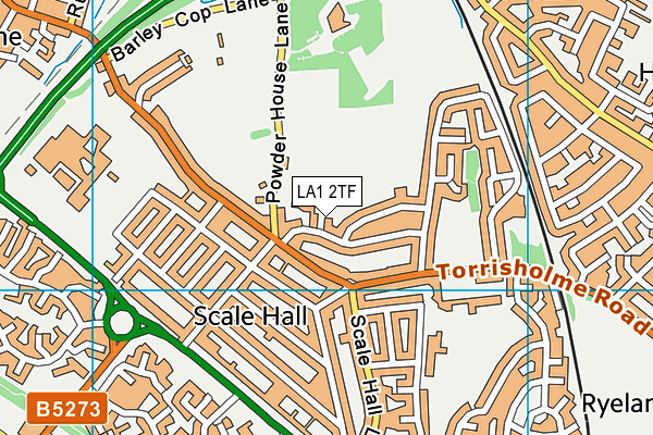 LA1 2TF map - OS VectorMap District (Ordnance Survey)