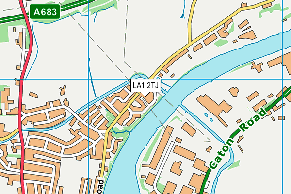 LA1 2TJ map - OS VectorMap District (Ordnance Survey)