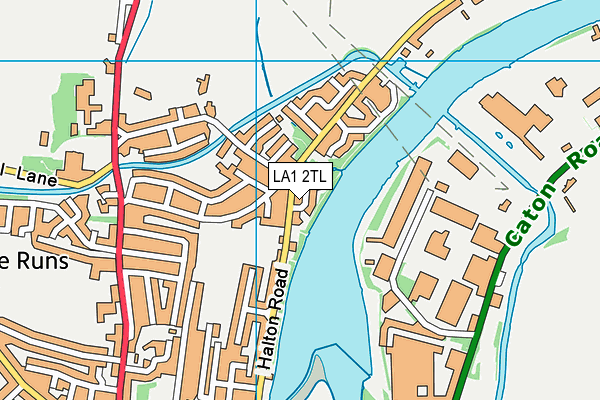 LA1 2TL map - OS VectorMap District (Ordnance Survey)