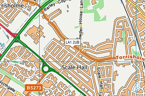 LA1 2UB map - OS VectorMap District (Ordnance Survey)