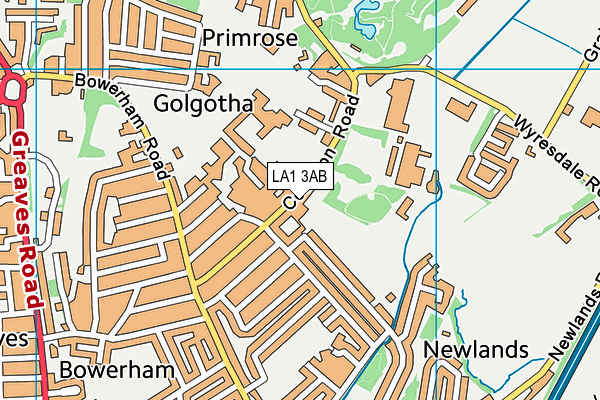 LA1 3AB map - OS VectorMap District (Ordnance Survey)