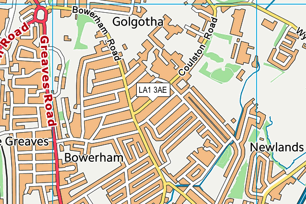 LA1 3AE map - OS VectorMap District (Ordnance Survey)