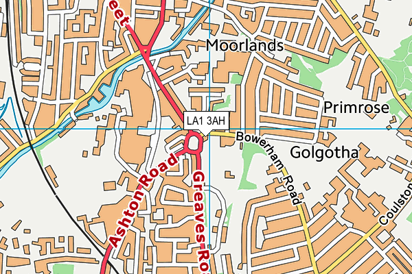 LA1 3AH map - OS VectorMap District (Ordnance Survey)