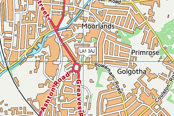 LA1 3AJ map - OS VectorMap District (Ordnance Survey)