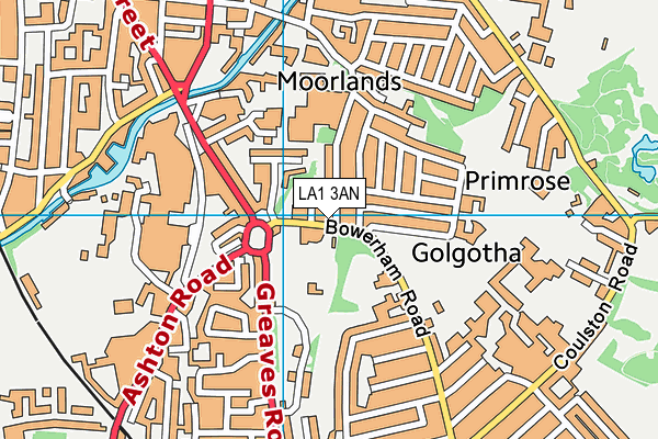 LA1 3AN map - OS VectorMap District (Ordnance Survey)