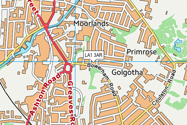 LA1 3AR map - OS VectorMap District (Ordnance Survey)