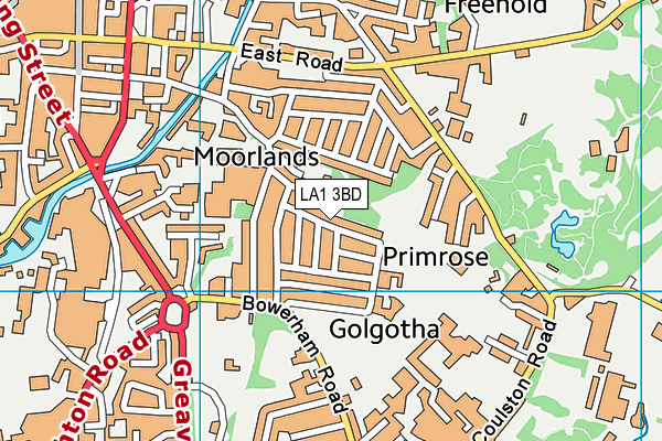 LA1 3BD map - OS VectorMap District (Ordnance Survey)