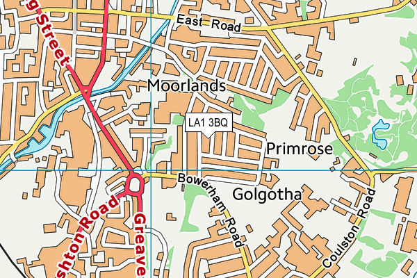 LA1 3BQ map - OS VectorMap District (Ordnance Survey)