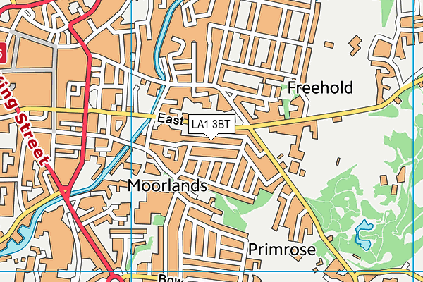 The Cathedral Catholic Primary School, Lancaster map (LA1 3BT) - OS VectorMap District (Ordnance Survey)