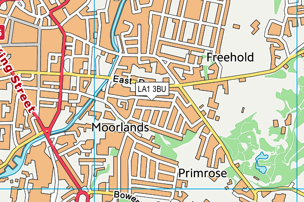 LA1 3BU map - OS VectorMap District (Ordnance Survey)