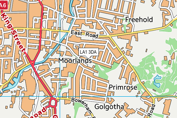 LA1 3DA map - OS VectorMap District (Ordnance Survey)