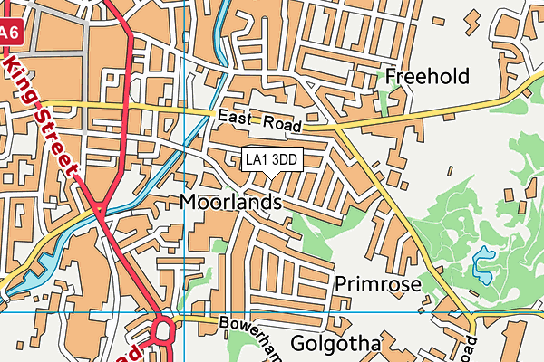 LA1 3DD map - OS VectorMap District (Ordnance Survey)