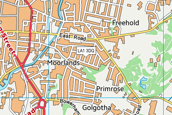 LA1 3DQ map - OS VectorMap District (Ordnance Survey)