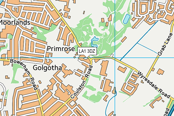 LA1 3DZ map - OS VectorMap District (Ordnance Survey)