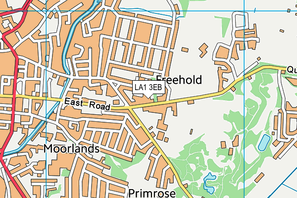 LA1 3EB map - OS VectorMap District (Ordnance Survey)