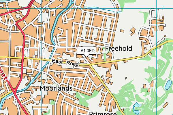 LA1 3ED map - OS VectorMap District (Ordnance Survey)