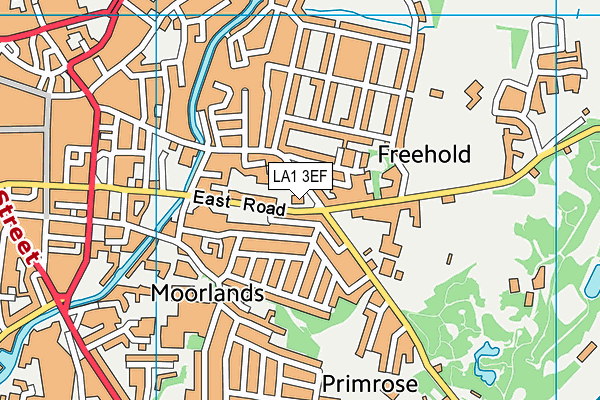 LA1 3EF map - OS VectorMap District (Ordnance Survey)