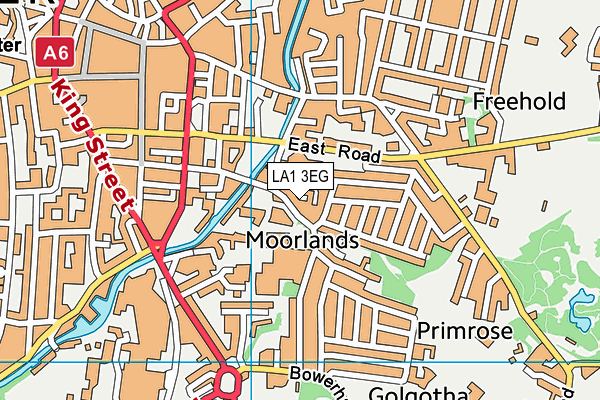 LA1 3EG map - OS VectorMap District (Ordnance Survey)