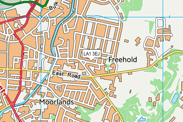 LA1 3EJ map - OS VectorMap District (Ordnance Survey)
