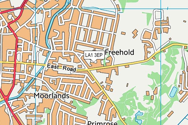 LA1 3EP map - OS VectorMap District (Ordnance Survey)