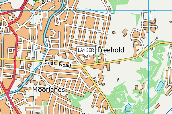 LA1 3ER map - OS VectorMap District (Ordnance Survey)
