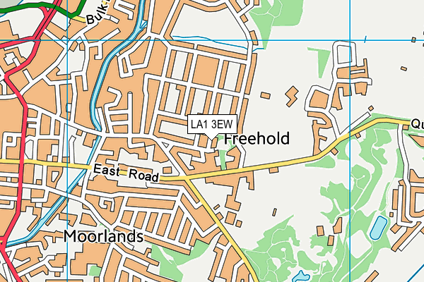 LA1 3EW map - OS VectorMap District (Ordnance Survey)