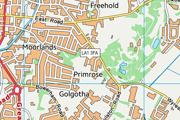 LA1 3FA map - OS VectorMap District (Ordnance Survey)